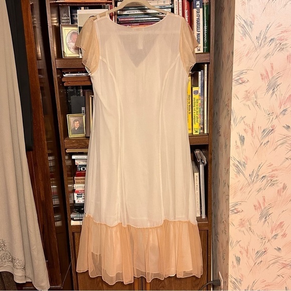 Nataya 2Pc Edwardian Tea Dress & Tunic Jacket Size XL Age of Love Ivory & Peach - Picture 7 of 16